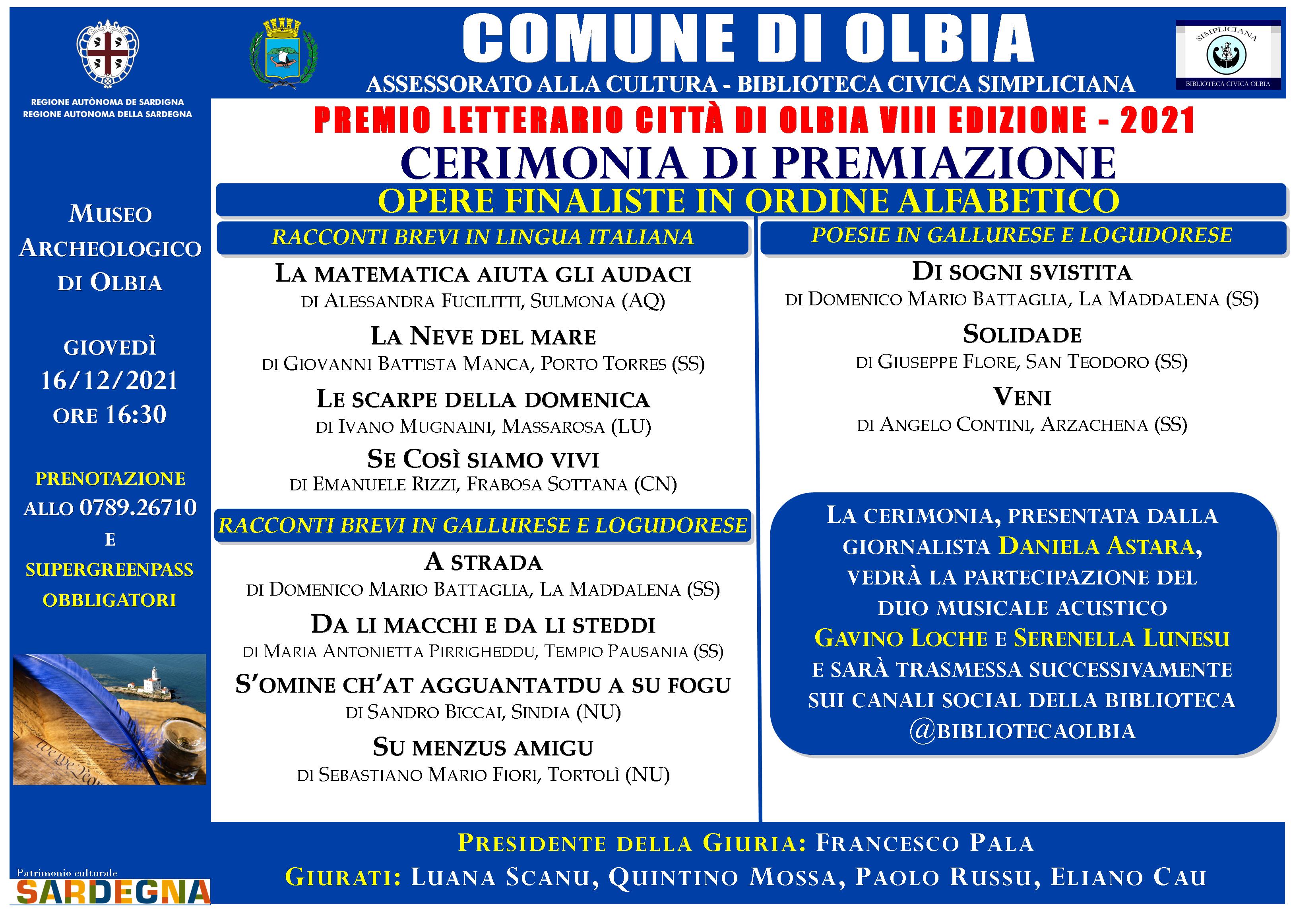 Cerimonia di premiazione 2021 La Nuova 3