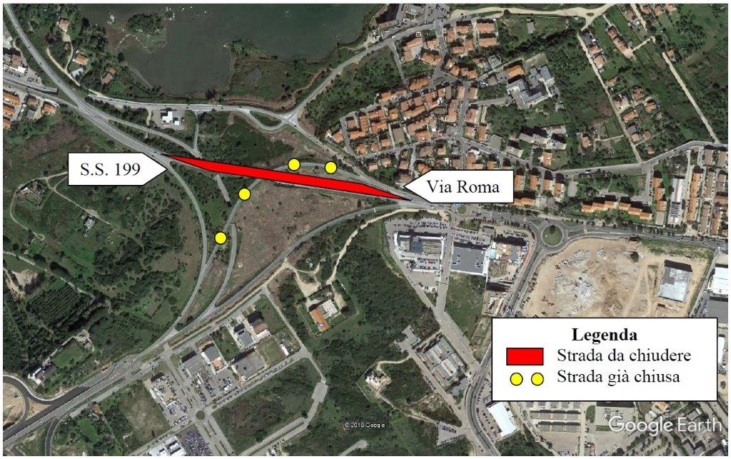 Lavori di adeguamento dello svincolo di accesso ad Olbia (S.S. 125/S.S. 199). Chiusura temporanea di un tratto della S.S. 125